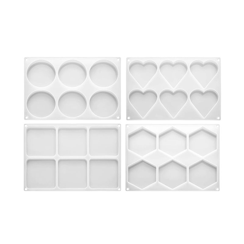 Coaster Mold Square - Moldes de resina FYBL de 4