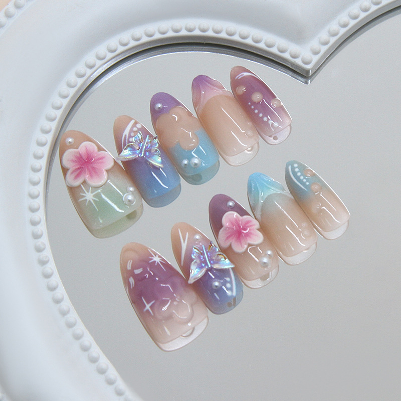 30 Uñas Postizas con Diseño 3D - Resin Art Design For Wedding reseña y precio
