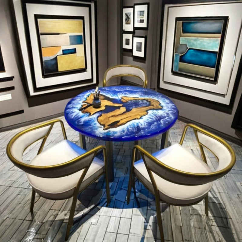 Mesa de Comedor de Resina Epox - Resin Art Design For Wedding reseña y precio