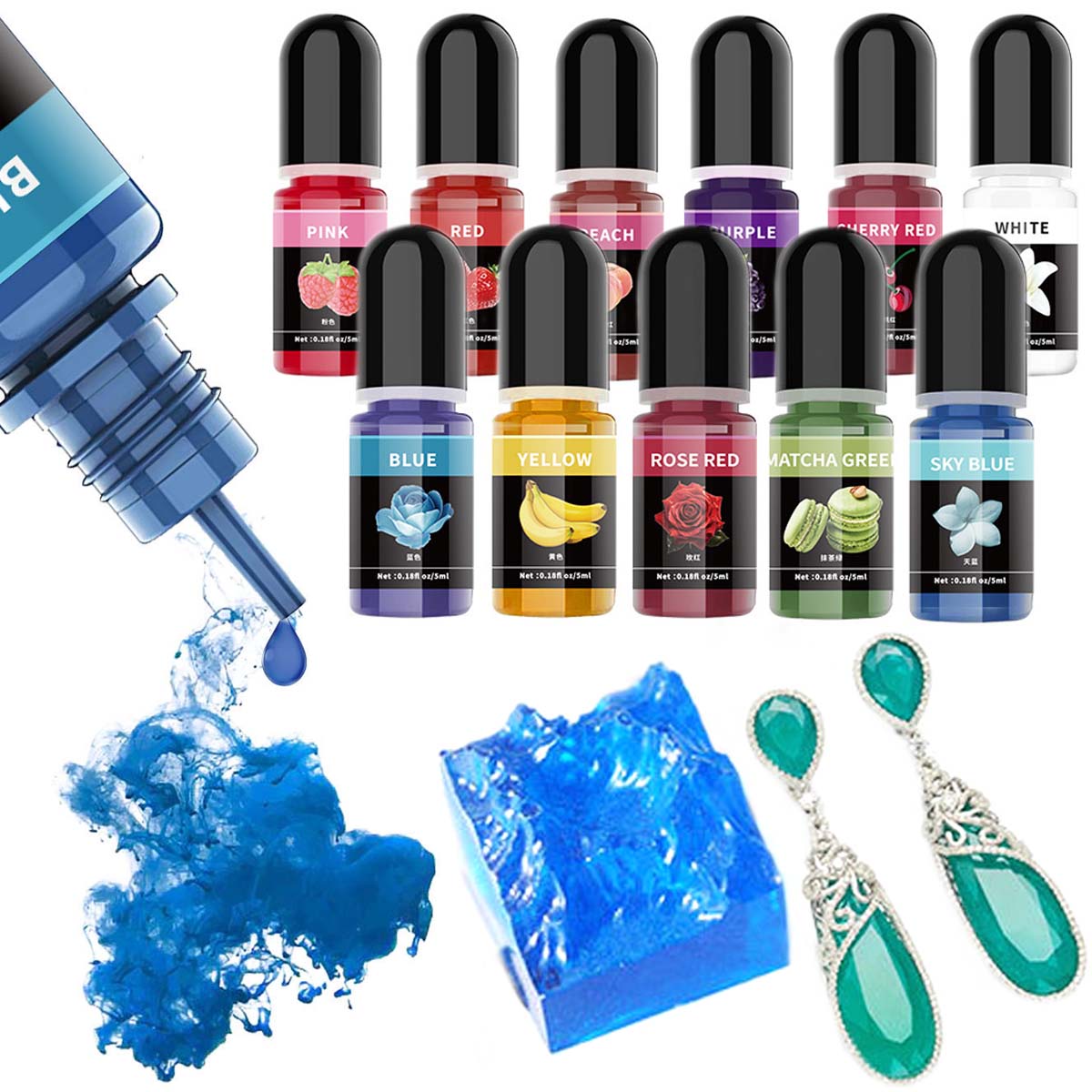 5ml/botella de pigmento de res - Resin Art Uv reseña y precio